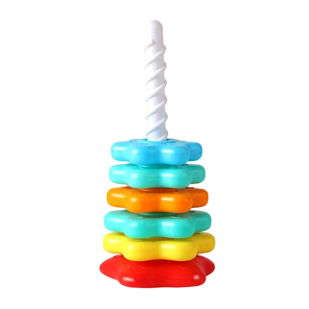 Stacking Ring Toy for Toddlers Early Learning Educational Baby Toy Developmental Skills Building and Hand Eye Coordination Activity