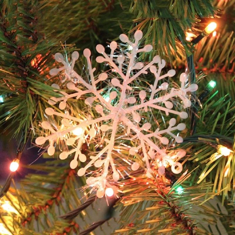 6Pcs Christmas Decorations Snowflake Xmas Tree Pendant Ornament for Home Decor Navidad New Year Party 2025 DIY Gift Accessories