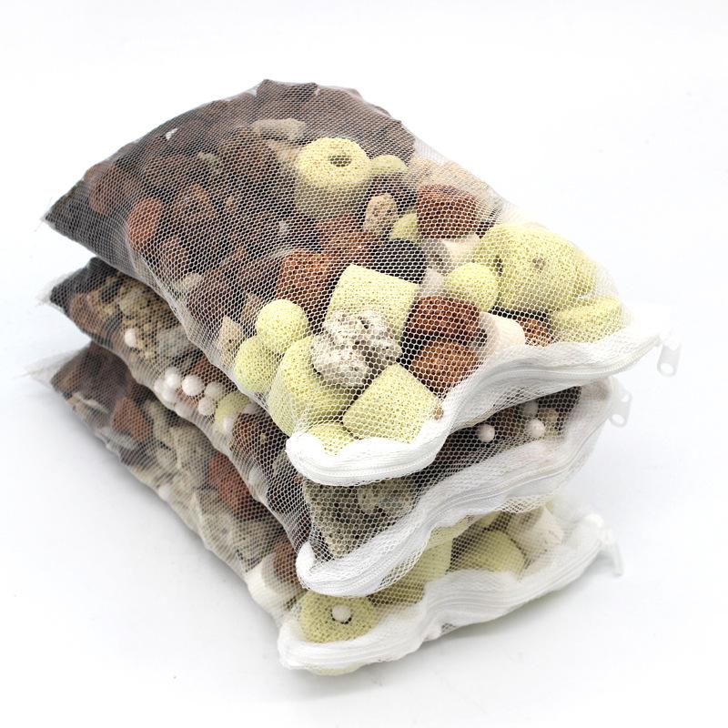 Aquarium Filter Media: Ceramic Rings, Activated Carbon, Volcanic Rock, Bacteria House - Ten-in-One Purifying Filtration Material with Free Bag