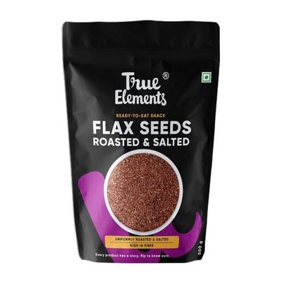 True Elements Roasted Flax Seeds Salted Crunch, 500 G