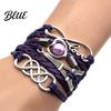 Timeless Fashion Accessory Braided Wrap Layered Faux Leather Bracelet Retro