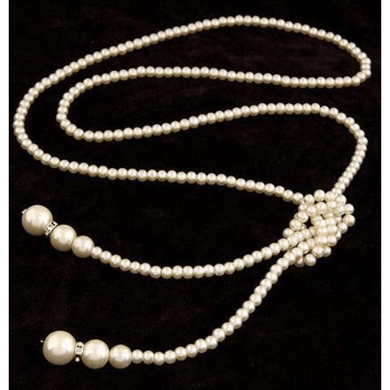 Elegant Multi-Layer Faux Pearl Necklace for Women - Versatile Long Sweater Chain with Floral Design, Ideal for Banquets and Special Occasions, Pearl N