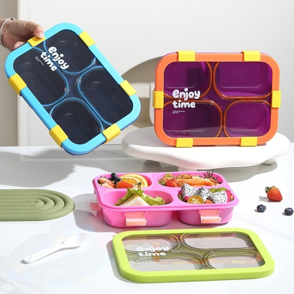 Divided Compartments Lunch Box Sealed Lid Food Container Thermal Lunch Box for Office Workers