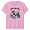MooY Christmas Cow Holidays Christmas Unisexs Unisexs Graphic Tee Shirt