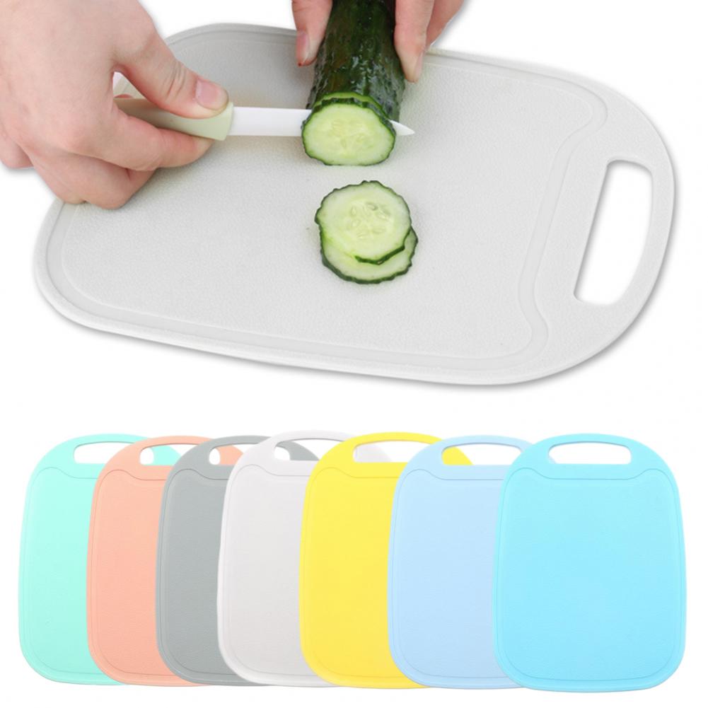 Non-slip Cutting Board Plastic Cutting Boards with Grooves Color-coded Mini Chopping Boards for Fruits Vegetables