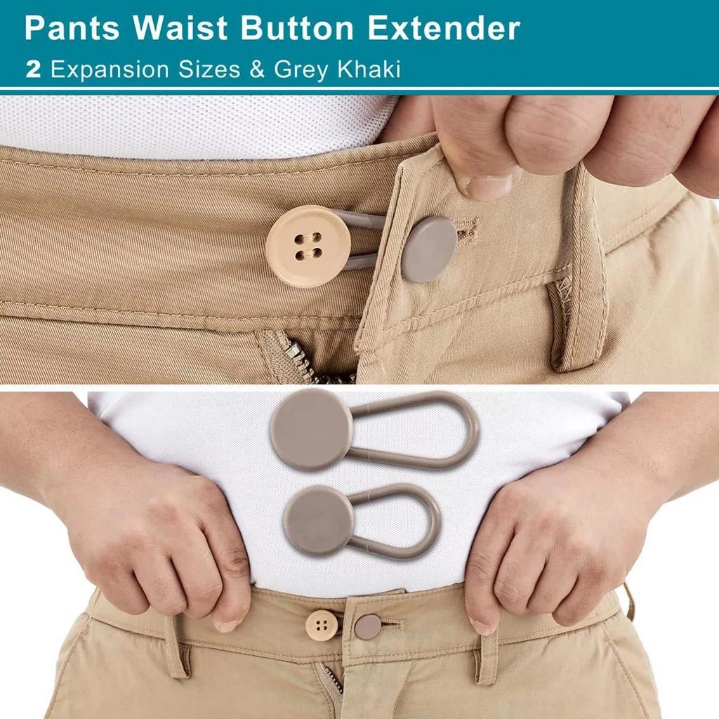 12PCS Button Extenders For Jeans Pants Button Extender Waist Extenders For Pants For Women For Men No Sewing Instant Waistband Extension