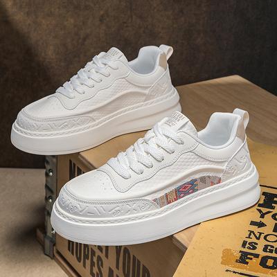 Autumn White Platform Casual Board Shoes High Sense Sports Shoes Men's Soft Sole