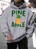 Fresh Pineapple Fruit Printing Men Hoody Fleece Autumn Hoodies Pocket Loose Sportswears Comfortable Multicolor Man Hoodie