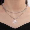 LIKGREAT Yoga Lotus Necklaces Stainless Steel Flower of Life Pendant Women Girls Mandala Healing Buddha Spiritual Chakra Jewelry
