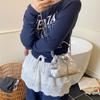 Niche portable bucket bag women's spring new fashion diamond chain bag high value messenger bag