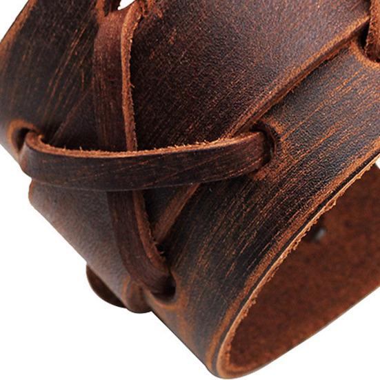 Fashion Male Wristband Statement Braided Soft Texture