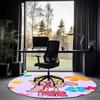 Lizzie McGuire Printed Round Rug Carpet Chair Rug Area Rug Entryway Doormats,for Office Chair Living Room Bedroom Kitchen Room.