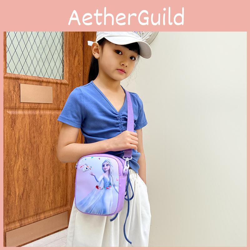 Cartoon Unicorn Elsa Pattern Children Nylon Shoulder Bag For Use Daily