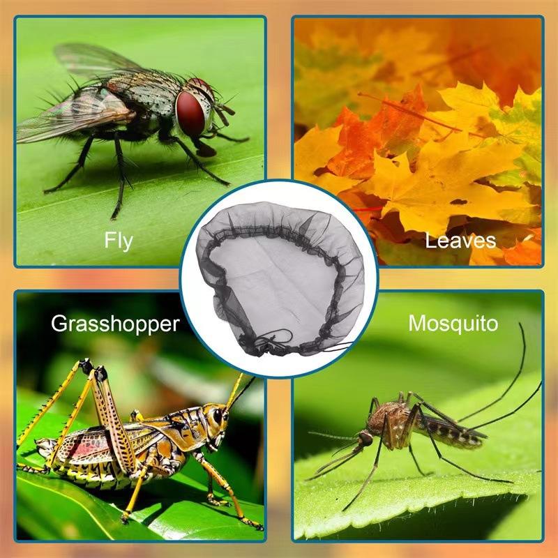 2/4 Stück Langlebige Netzabdeckung 2-in-1 für Regen - Netz mit Kordelzug, um Blätter und Ablagerungen aus der Regenwassersammlung fernzuhalten Tan