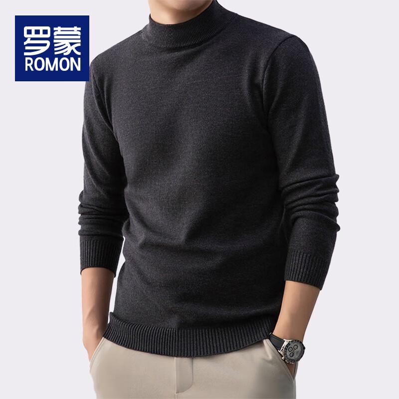 Romon Men's Thickened Warm Mock Neck Knit Sweater WLW8803