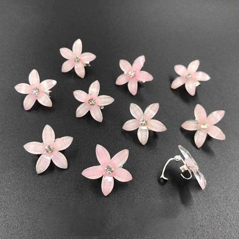 20KS Mini Kamínky Umělé Perly Květinová Vlasová Spona Květinové Sponky do Vlasů Pro Dívky Svatební Párty Doplňky