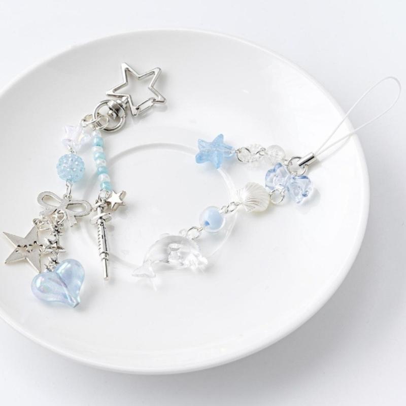 Contemporary Dolphin Keychain Metal Bag Charm Retro Design Keyring Compact Travel Accessory Pendat Bag Pendant