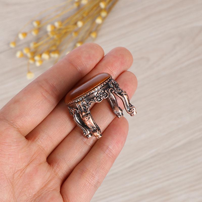 1:12 Dollhouse Miniature Furniture Wooden Round Kitchen Side Table And Stool