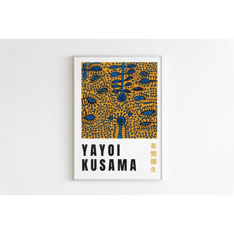 Japanese Pop Art Gallery Poster Abstract Print Picture Yayoi Kusama Pumpkin Canvas Painting Home Living Room Decor