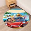 Stitch Printed Round Rug Carpet Chair Rug Area Rug Entryway Doormats,for Office Chair Living Room Bedroom Kitchen Room.