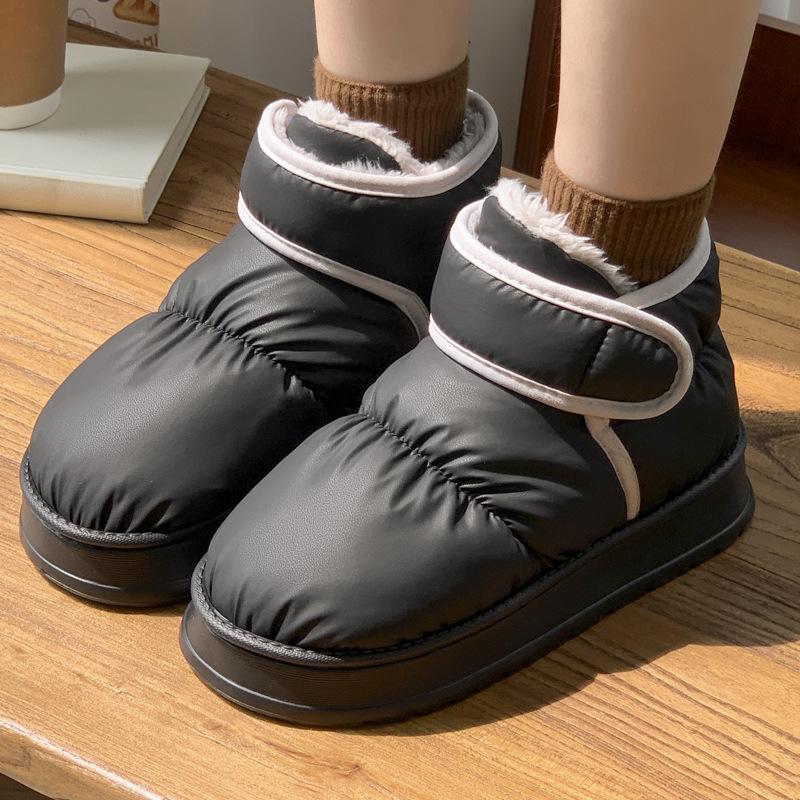 Cotton slippers winter bag heel 2025 new thickened outer wear cotton shoes indoor versatile couple velvet