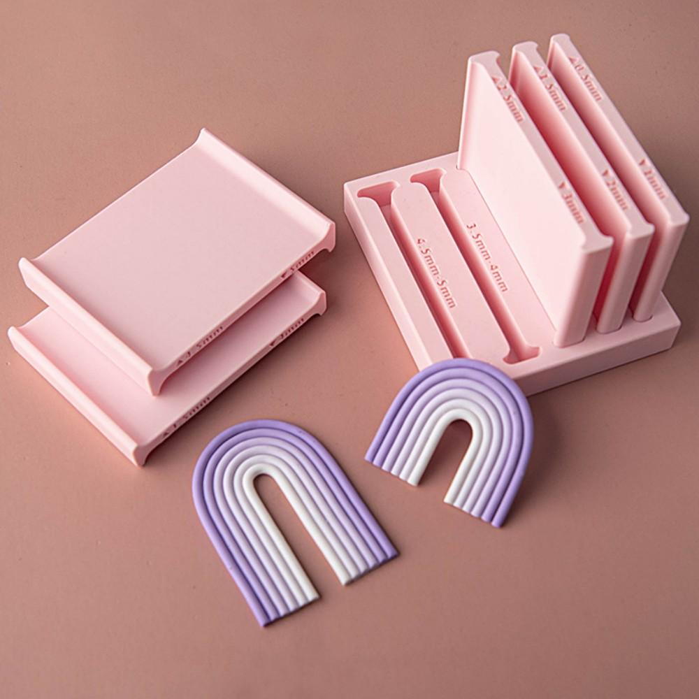 Precision Clay Extruder Tool Set - Measuring Roller with Guides for Polymer Clay Strip Making