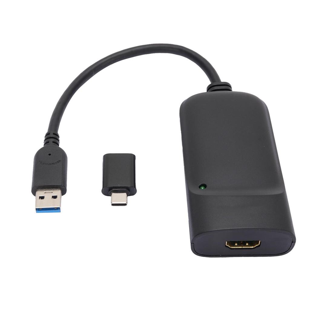 USB3.0 to High Definition Multimedia Interface 2K Adapter Pluggable o Output Microphone Input