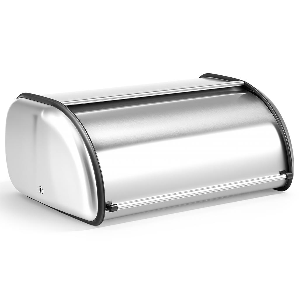Stainless Steel Bread Box Large Capacity Cake Bin Dustproof Bakery Storage Container Flip Cover Food Keeping Fresh Box