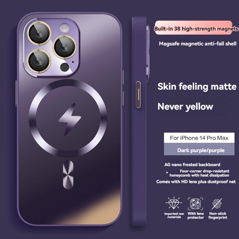 New Desert Gold Magsafe Magnetic Wireless Charge Phone Case for For Iphone 16 15 14 13 12 Pro Max Plus Camera Lens Protection Cover