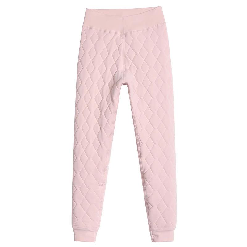Cotton Pants Female Padded and Thickened Winter Outside Wearing De Down Bottoming Pants High Waist Lamb's Wool Warm Pants