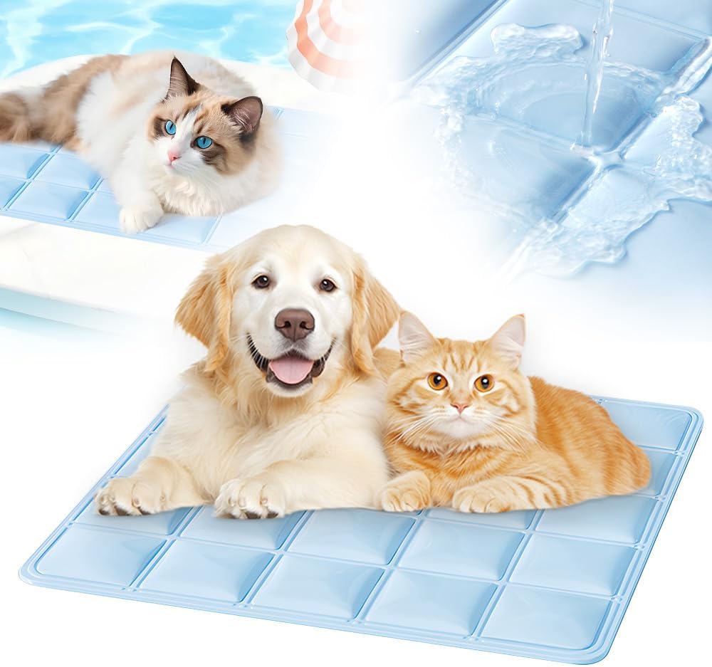 

2026 New Dog Cooling Mat, Pet Water Bed Pets Cooling Mats, Washable Cool Mats for Dogs, Summer Cool Pads Pets Cool Blanket for Cats Dogs (Blue) 1PAC