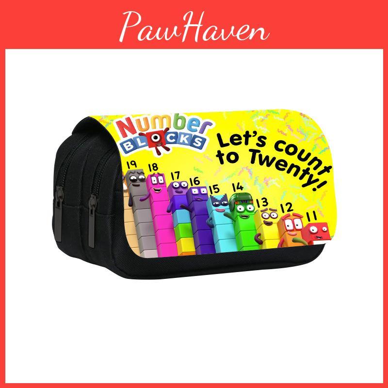 Double Numberblocks Layer Pencil Bag With Spacious Design For Classroom Use