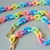 New Cute Phone Chain Accessory Detachable Parts Candy Crossbody Resin Luxury Neck Strap Phone Case Chains Acrylic Shoulder Lanyard Hanging Chain