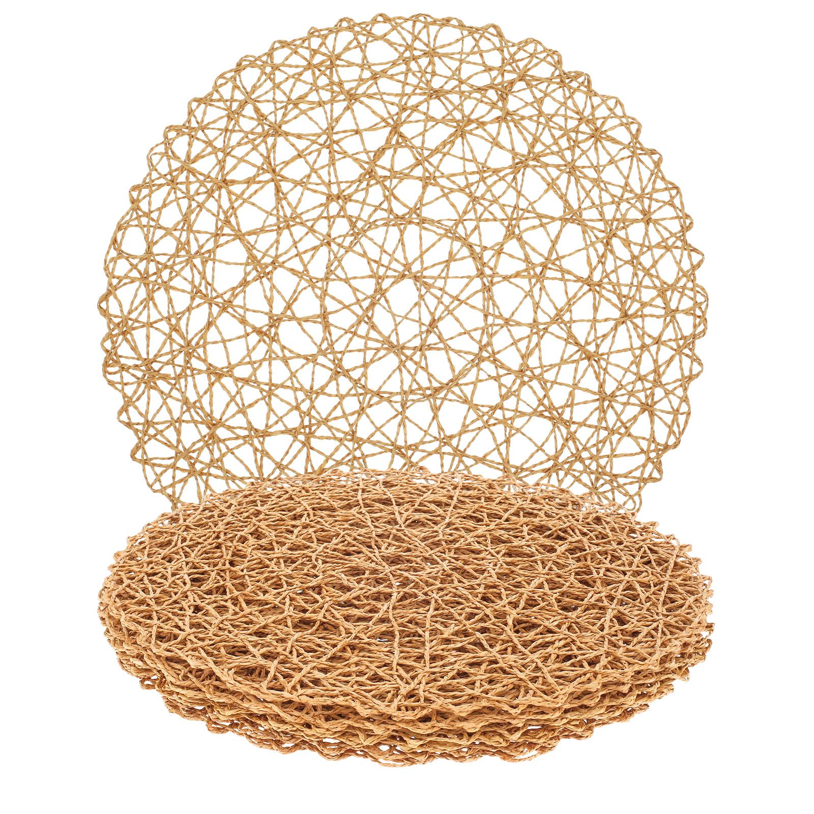 

Round Placemats Boho Braided Round Placemats Woven Table Mats for Dining Table,Home,Wedding Ramadan Party L