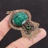 Faceted Zambian Emerald Pendant Chrome Diopside Pendant Copper Pendant Genuine Gemstone Pendant Handmade Copper Jewelry Birthstone Pendant