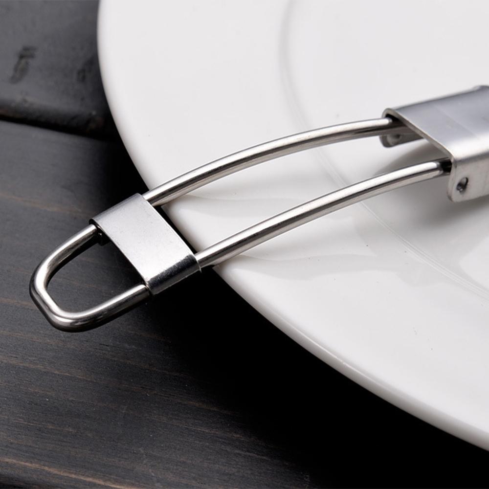 Stainless Steel Folding Spoon Folding Tableware Small Knife Salad Spoon with Fork Folding Spoon Outdoor Portable Set