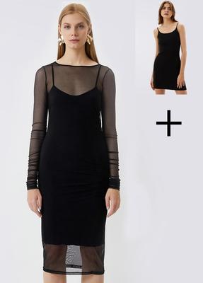 Mesh Midi Dress