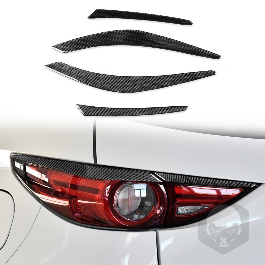 For Mazda CX5 2012-2017Car Accessories Carbon Fiber Rear Lamp Trail Light Eyelid Eyebrow Cover Trim Sticker Styling Modification
