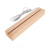 Rectangle LED Lights Display Bases Warm Light USB Interface Wooden Art Lights Display Pedestal for Crystal Glass Acrylic