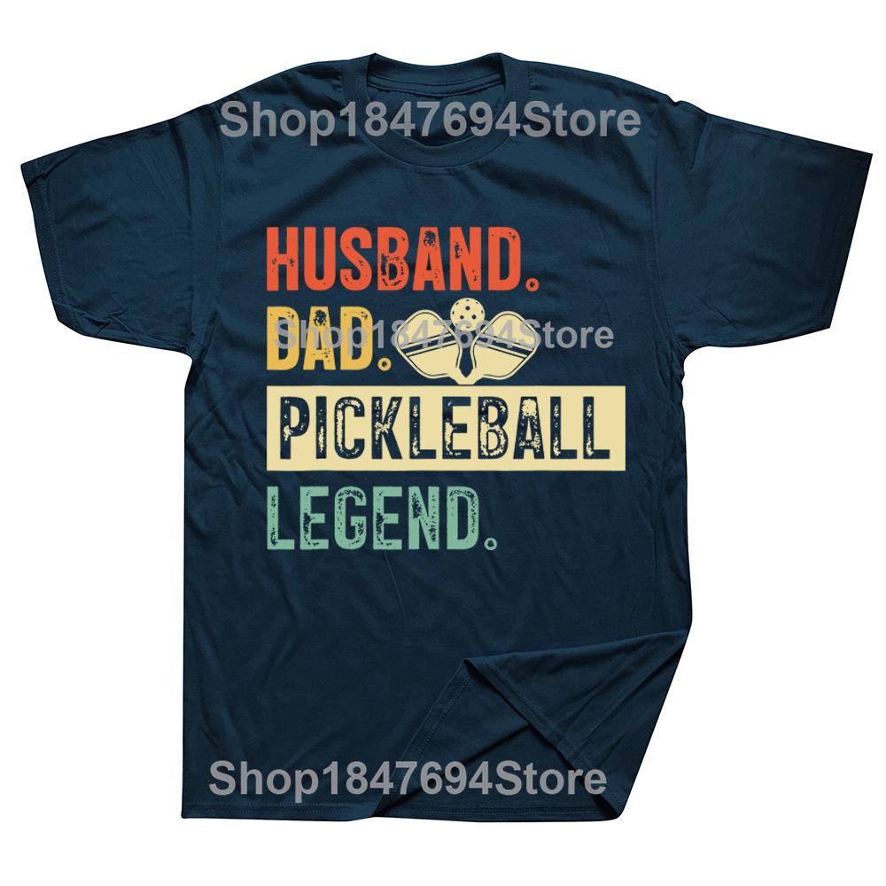 Pickleball Funny Husband Dad Legend Vintage Father's Day T Shirts Streetwear Short Sleeve Birthday Gifts T-shirt Mens Clothing