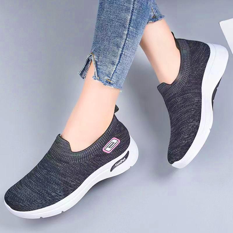 Spring New Cloth Shoes Women's Shoes Single Shoes Non-slip Soft Sole Comfortable One Pedal Middle-aged and Elderly
