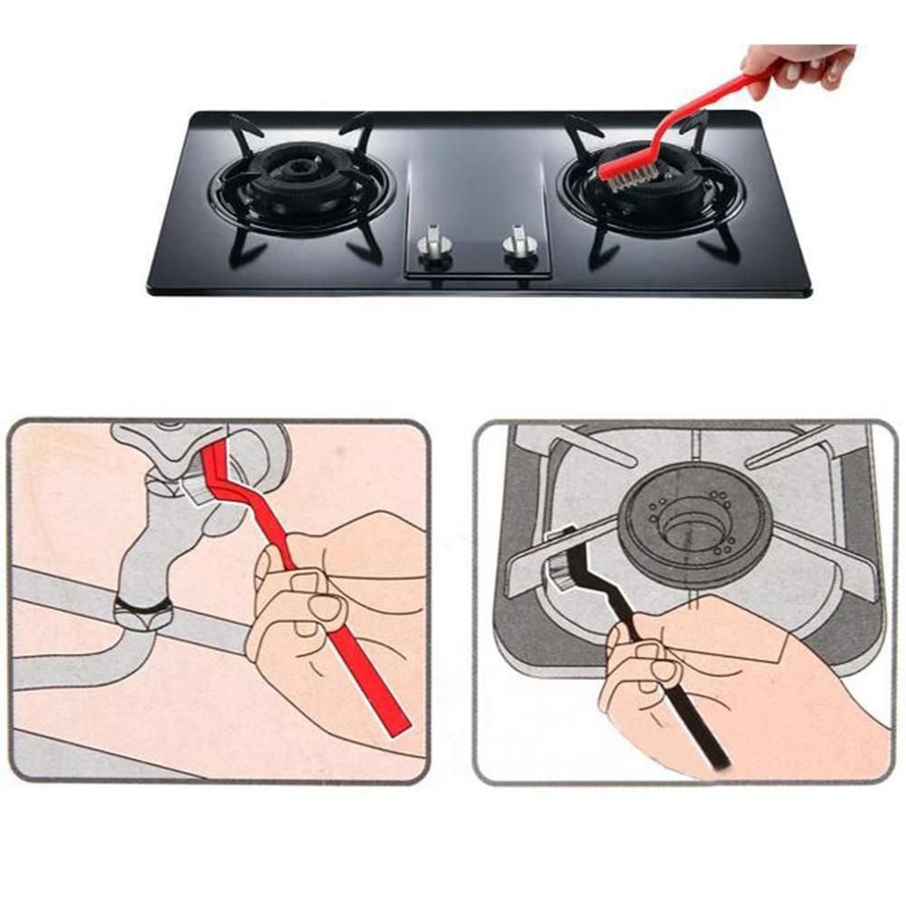 3Pcs/lot  Gas Stove Cleaning Wire Brush Kitchen Tools Metal Fiber Brush Strong Decontamination