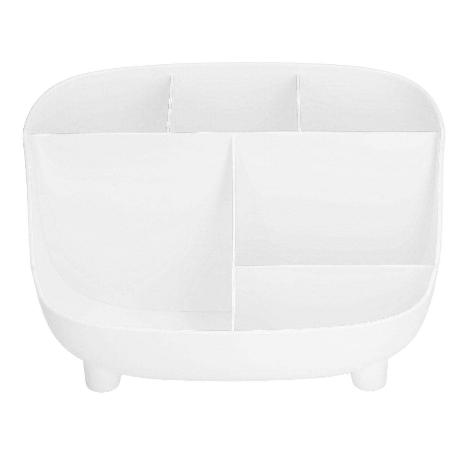 

Настольный ящик для хранения Многофункциональный Легкий Удобное хранение Противоскользящий Износостойкий Пластик белый