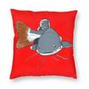 Redtail Catfish Square Pillowcase Polyester Linen Velvet Printed Zip Decor Throw Pillow Case Car Cushion Cover
