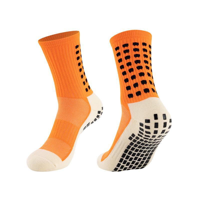 Unisex Mid-Tube Non-Slip Quick-Dry Football Socks - Breathable, Sweat-Absorbing, Thick Towel Design for Students and Adults.