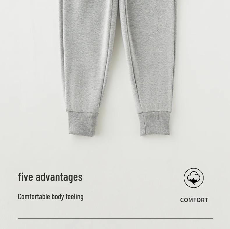 Chlapecké bavlněné tepláky na jaro a podzim - Ležérní dlouhé kalhoty pro děti, styl školní uniformy.