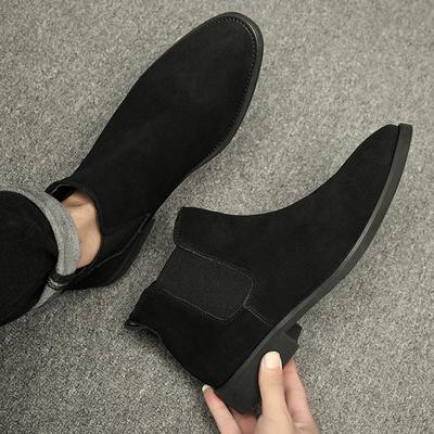 Martin Boots Men's High-top Leather Shoes Chelsea Boots Men's Mid-top Spring and Autumn Men's Shoes Men's British Style Men's Boots Breathable