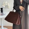 2025 Winter New European and American Retro High-End Large Capacity Matte Commuter Bag Versatile Shoulder Handbag Women's Bag