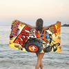 1pc Blaze and the Monster Machines2 Beach Towel with Custom Name, Beach/Swimming/Bath/Picnic/Camping Towel, Suitable for Seaside Beaches
