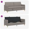 Storage Sofa In Taupe 192 X 78 X 87 Cm Polyester